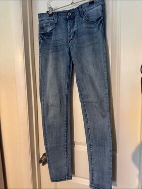 RanCan Women's Skinny Jeans in Light Blue Wash